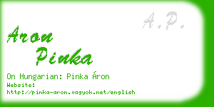 aron pinka business card