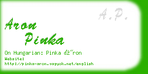 aron pinka business card